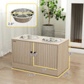 Light wood raised dog bowl stand with dimensions